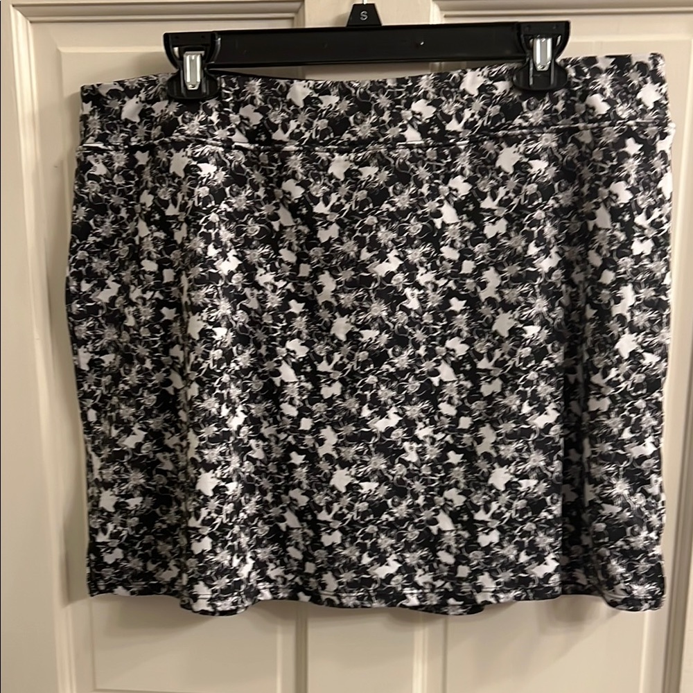Tranquility Black and White A-Line Mini Skirt